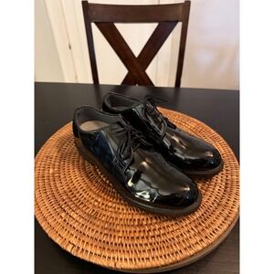 Bates Lites High Gloss Oxford Black Dress Shoes 8.5 M 20827-000879-85-25 Uniform